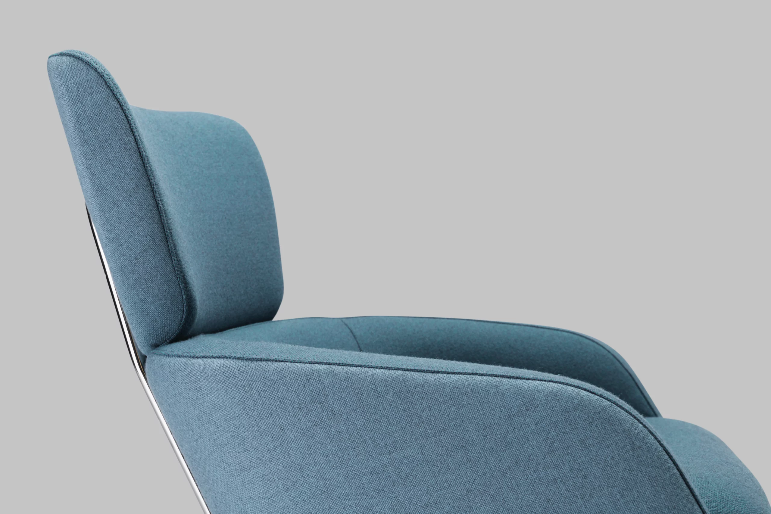 Harvink fauteuil Clip blauw detail