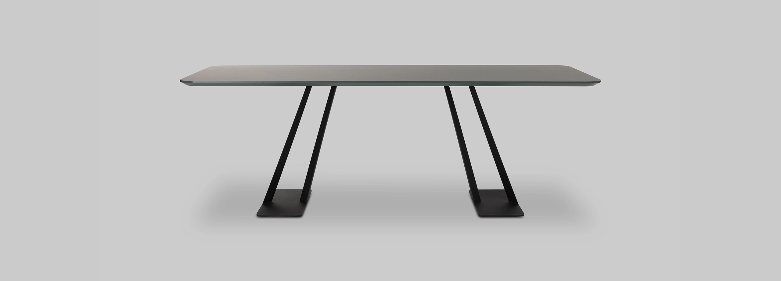 Harvink tafel Tosca blad Fenix groen met frame zwart fijnstructuur