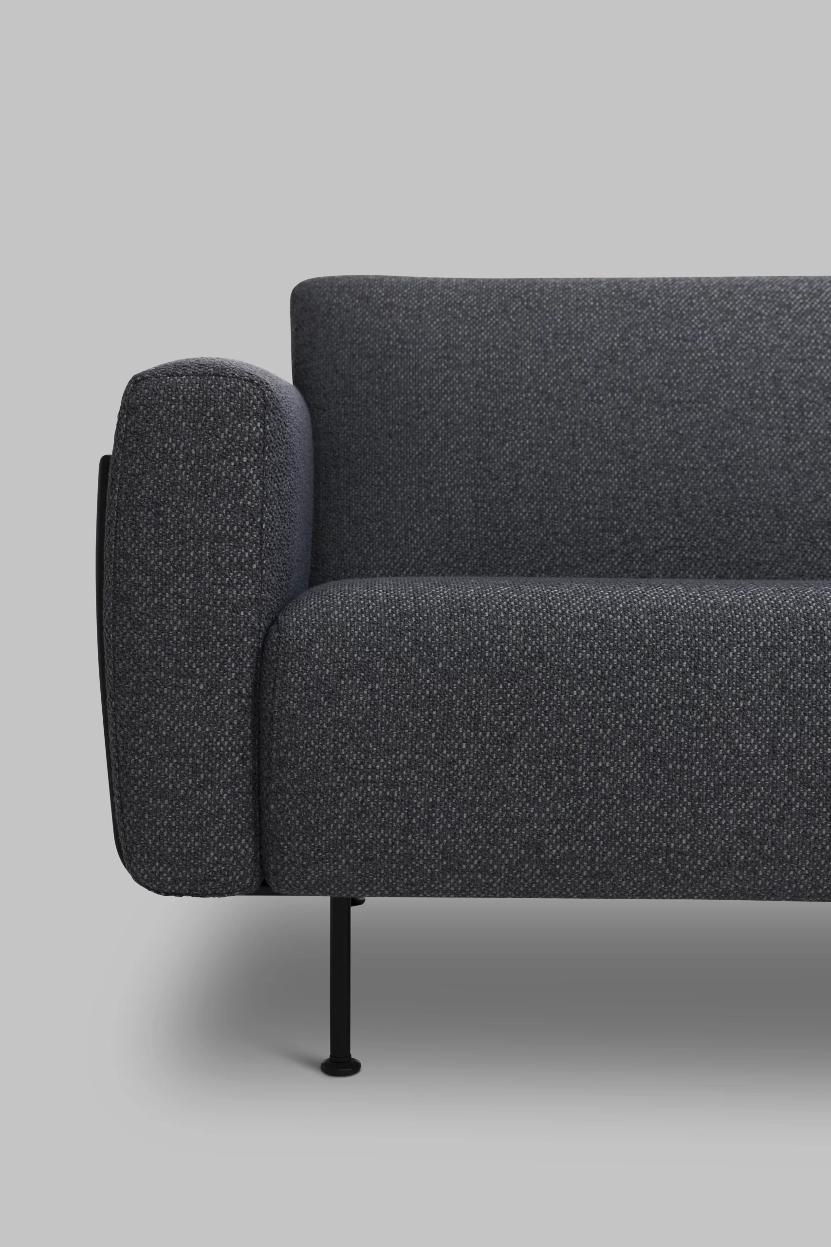 Harvink bank Donk in stof Bunder donker blauw met frame zwart