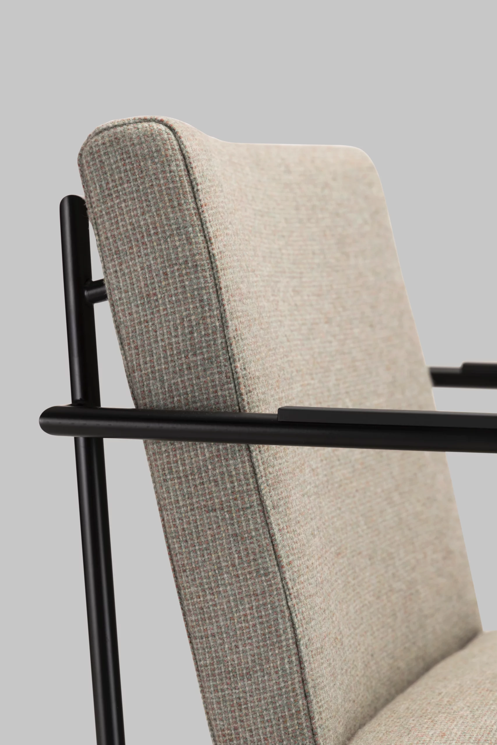 Harvink stoel Dash in stof River met frame zwart