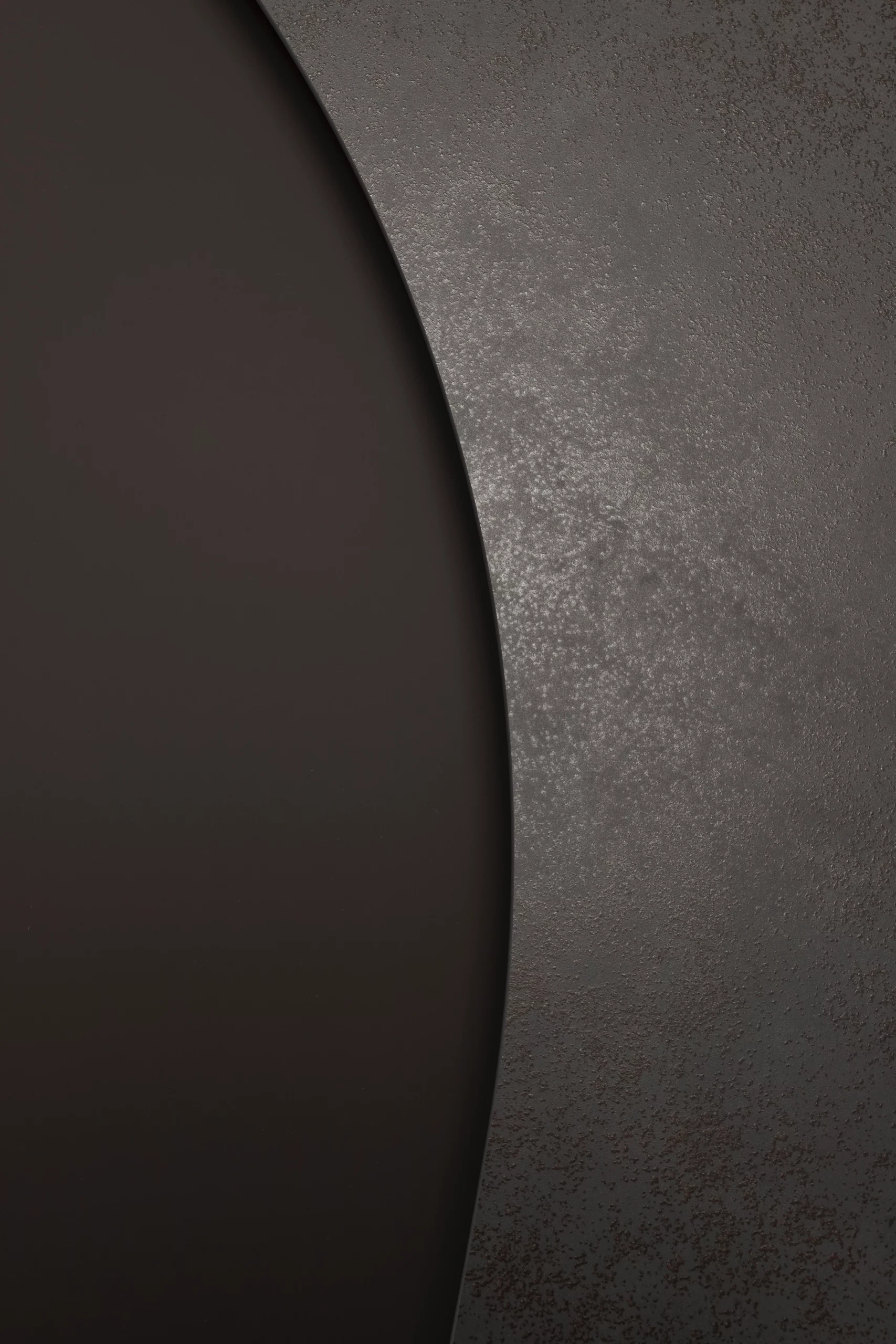 Harvink salontafel Duo met blad keramiek iron en fenix bruin met frame zwart fijnstructuur