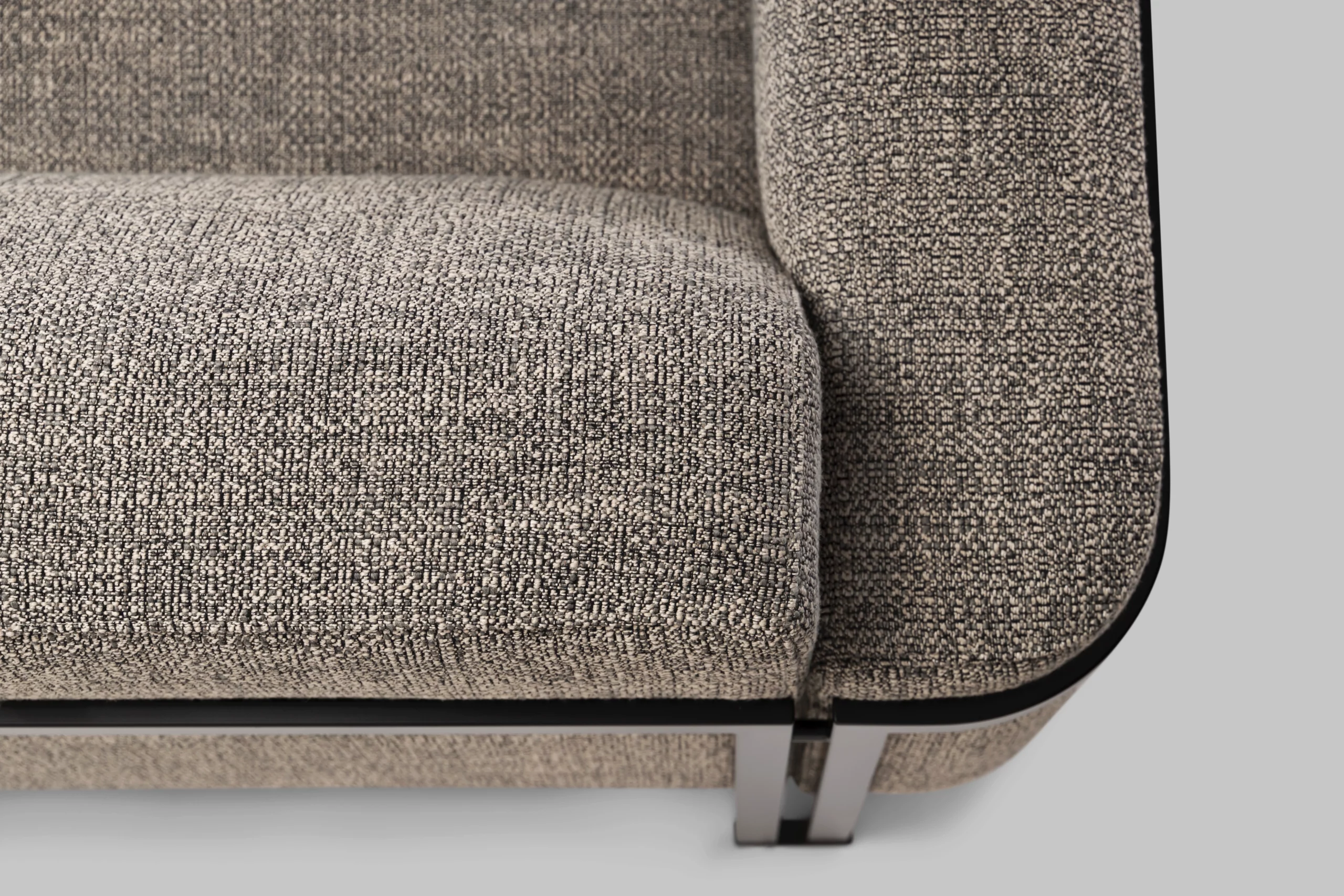 Harvink bank Flink in stof Bari met frame zwart