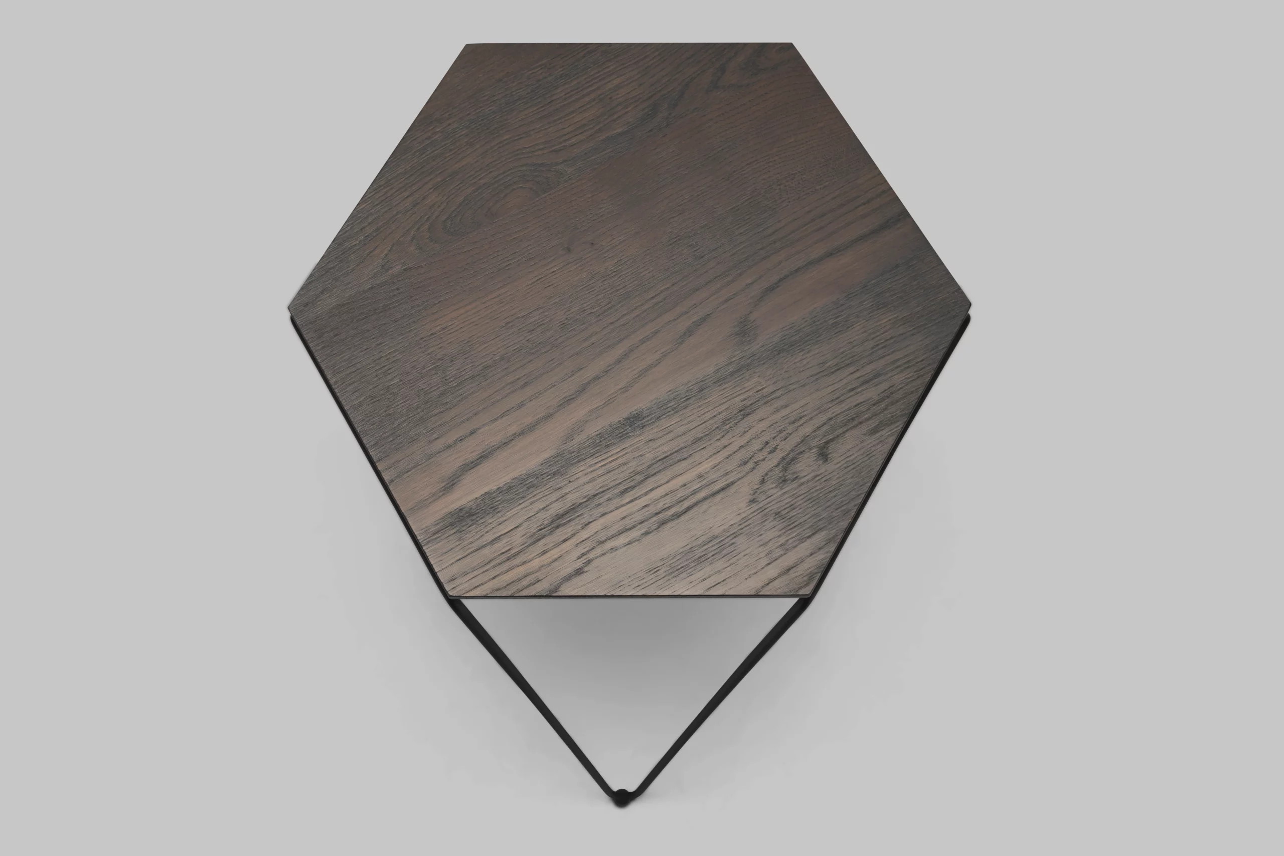 Harvink bijzettafel Rep &amp; Roer blad eiken antraciet met frame zwart fijnstructuur