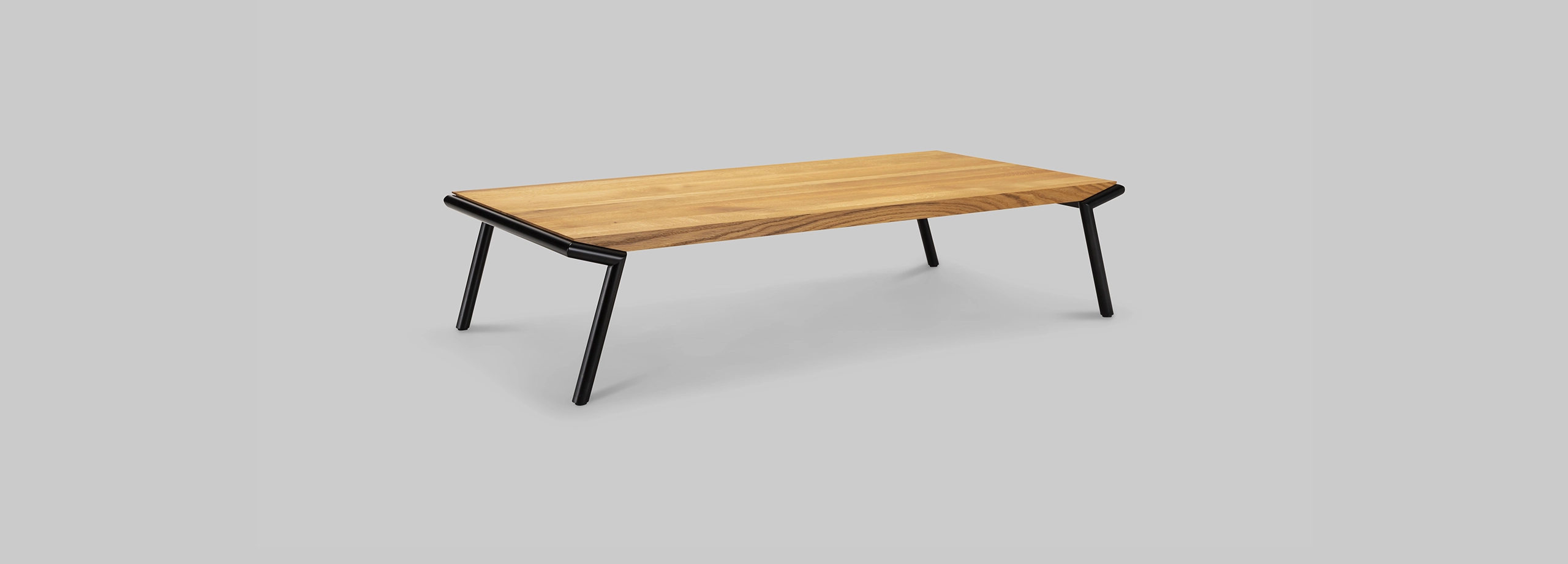 Harvink salontafel de Zotte eiken olie met frame zwart