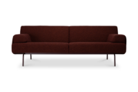 Harvink bank Tyfoon in stof Fish roest paars met frame RAL 3007 zwartrood fijnstructuur